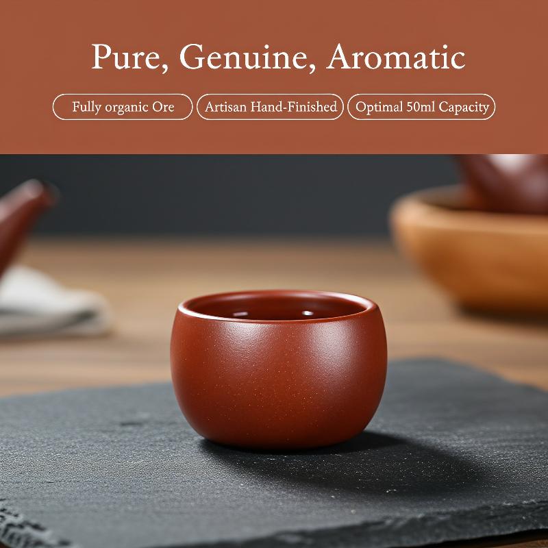 Handmade Ceramic Mug - Yixing Purple Clay Travel Tea Bowl