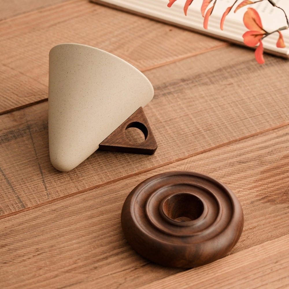 Handmade Ceramic Mug - Coarse Ceramic Triangular Cone Cup Retro