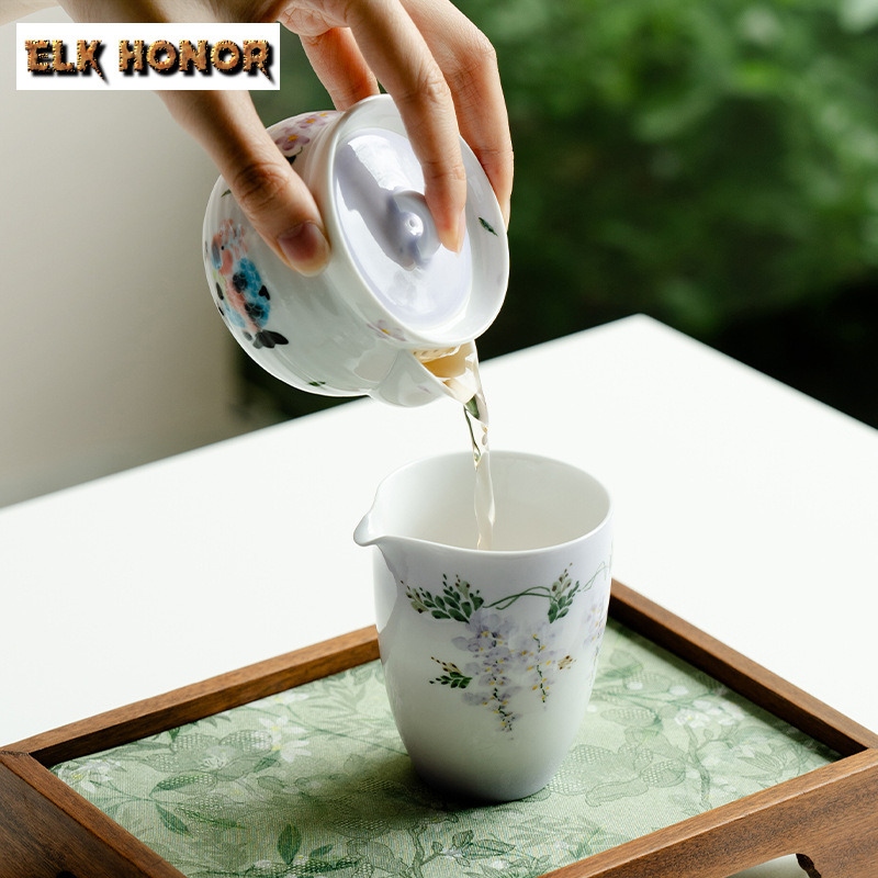 210ml Hand-painted Wisteria Fl - đánh giá và giá Handmade Ceramic Mug