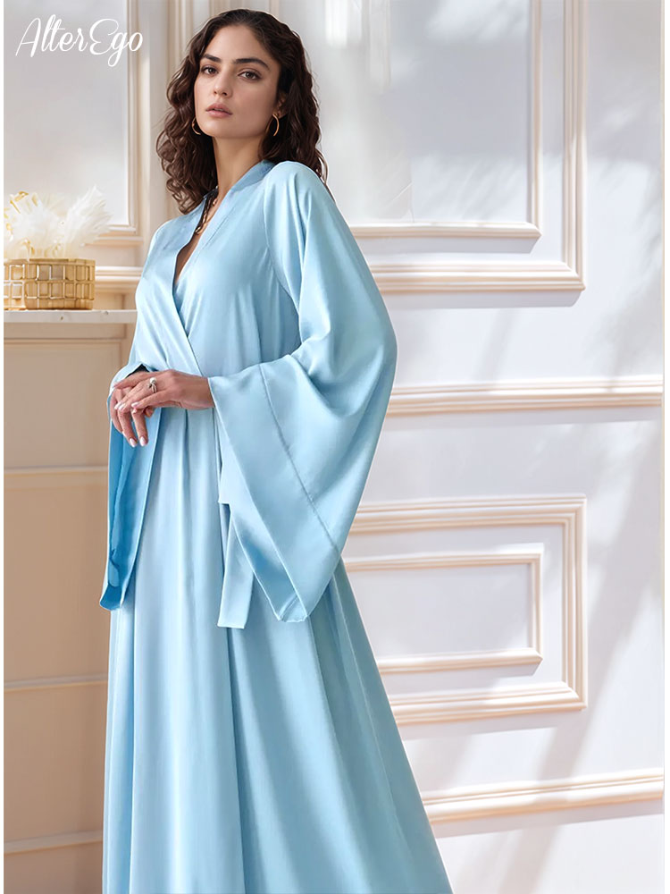 Floor Length Bridal Kimono Bei - đánh giá và giá Luxury Lifestyle Women