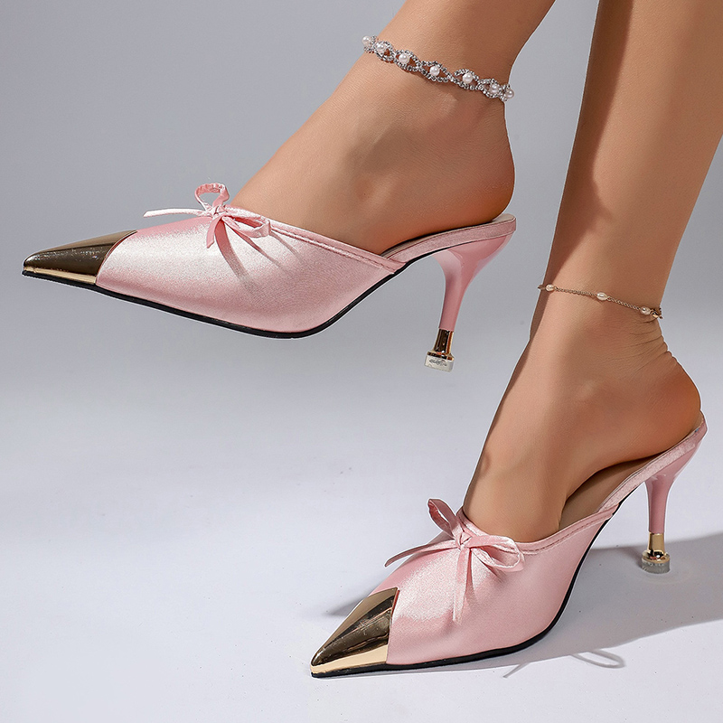 Bowtie Decor Pink High Heel Sa - đánh giá và giá Luxury Lifestyle Shoes