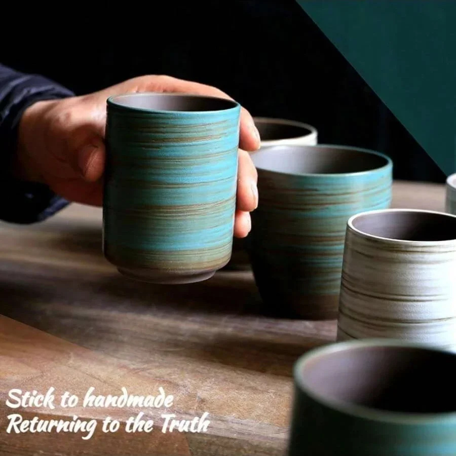Hand-Painted Crackle Glaze Sto - đánh giá và giá Handmade Ceramic Mug